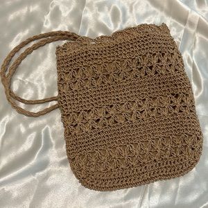 Woven over the shoulder bag perfect for summer:beach day/picnic
